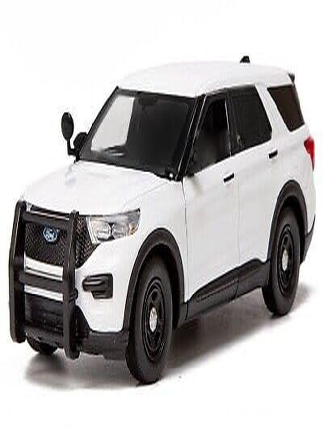 MOTORMAX 2022 Police Interceptor Utility Unmarked Slick-Top White 1/24 Diecast Model Car by Motormax 76990W