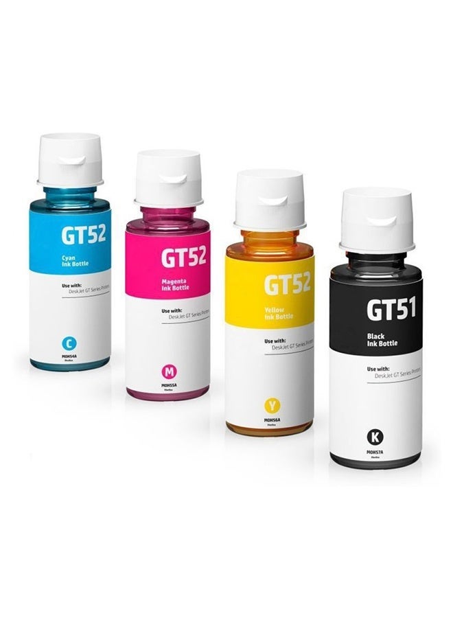 زجاجات اتش بى حبر لإعادة التعبئة GT51/GT52 بألوان CMYK، متوافقة مع طابعات تش بي 5810/5811/5820/5821/115/116/117/310/315/319/410/415/416/419/457، 4 قطع × 100 مل - Image 3