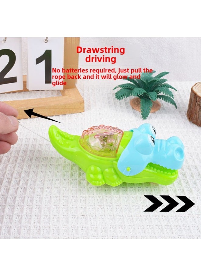 null - Pull String Luminous Mouse Pull String Goldfish Pull String Luminous Turtle Cartoon Animal Children Luminous Toy Stall Wholesale-Color:Drawstring Glowing Turtle - Random Color [bag] - Image 1