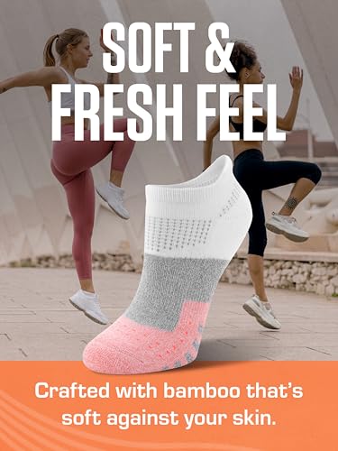 SOF SOLE Women's Performance No-Show Socks (Multi-pack) - Ultra-Soft Rayon - Arch Band Support, Cushioned Heel, Toe & Tab - Breathable, Keeps Feet Dry & Fresh - Flexible Fit for All-Day Wear - Image 2