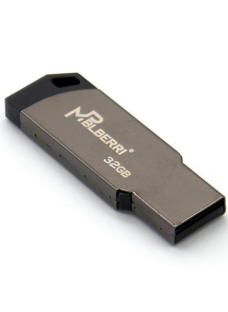 MP BLBERRI 32GB USB 2.0 Flash Drive Black Color  - Image 1