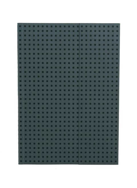 Quadro Grey on Black A4 Unlined Wrap Closure 112 Pages 100gsm Notebook