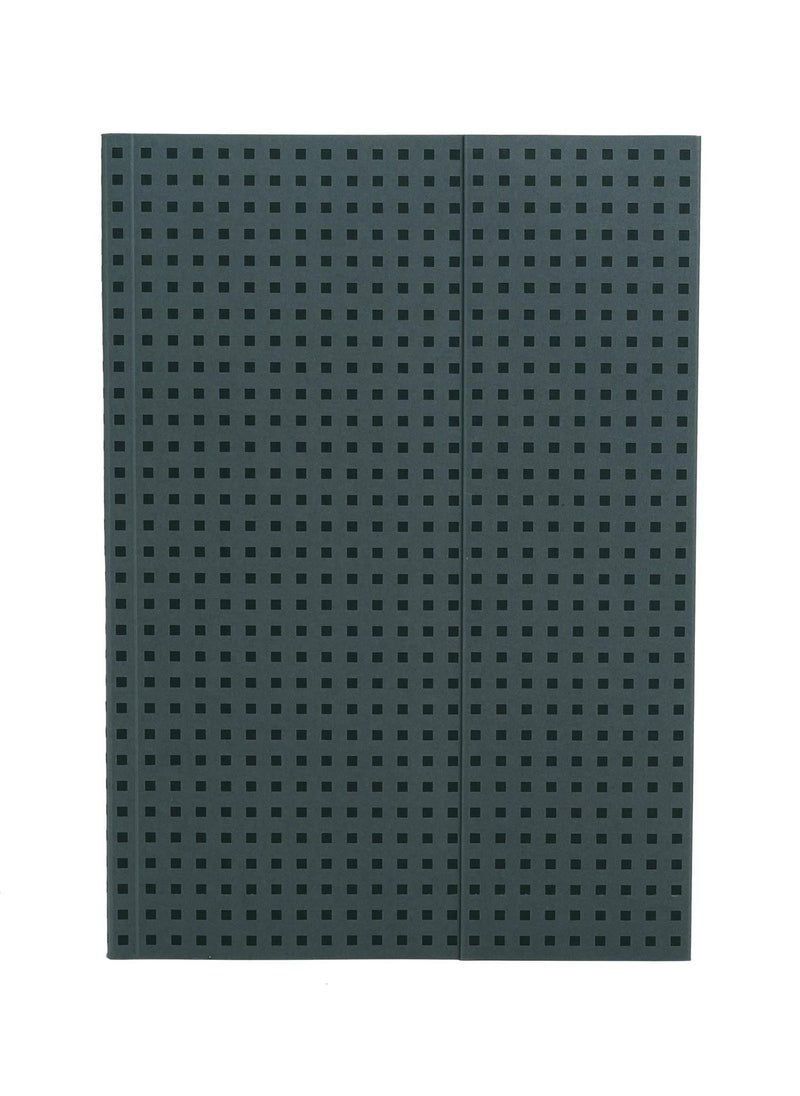 Quadro Grey on Black A4 Unlined Wrap Closure 112 Pages 100gsm Notebook