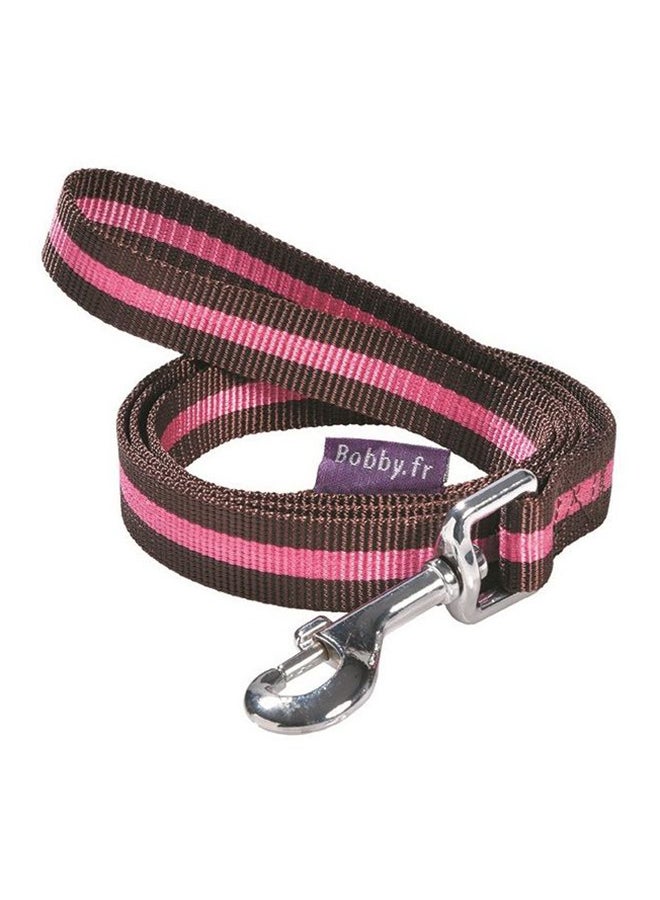 Bobby Arlequin Striped Dog Lead Brown/Pink L