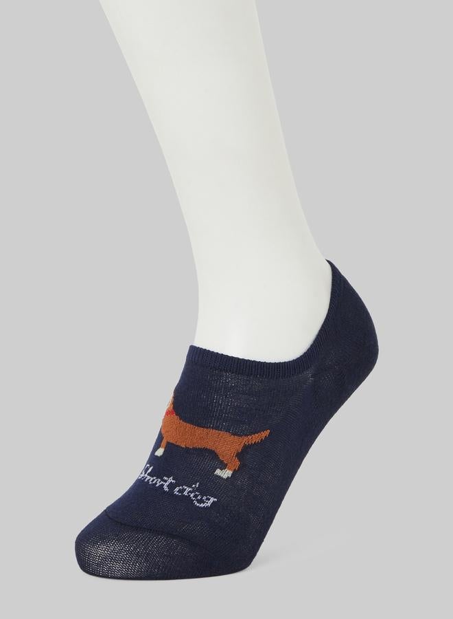 Styli Pack of 5- Dog Print No Show Socks - Image 4