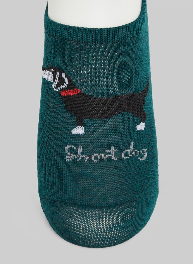 Styli Pack of 5- Dog Print No Show Socks - Image 3