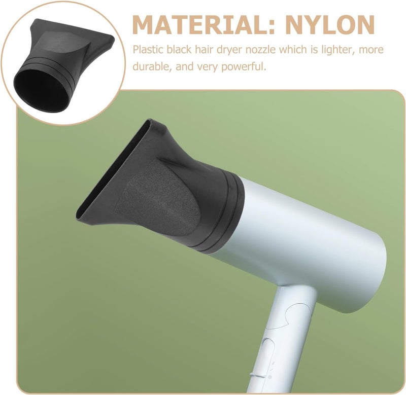 Healifty 2pcs Hair Dryer Nozzle Salon Replacement Dryer Nozzle Head Black Hair Blower Nozzle for Barber Shop Home - Image 4