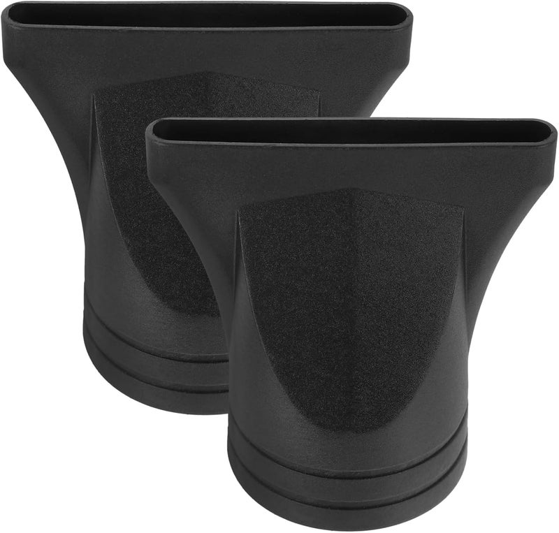 Healifty 2pcs Hair Dryer Nozzle Salon Replacement Dryer Nozzle Head Black Hair Blower Nozzle for Barber Shop Home - Image 1