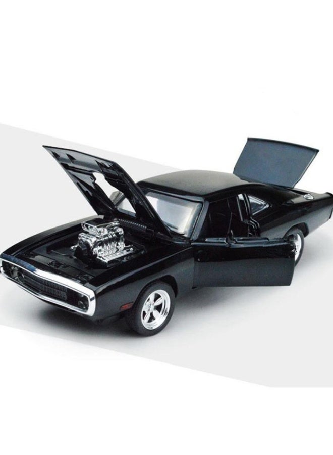 سيارة نموذجية تعمل بجهاز تحكم عن بعد بمقياس 1:12، لعبة سيارة تعمل بجهاز تحكم، مناسبة للأعمار من 3 سنوات فما فوق اسود - Image 1