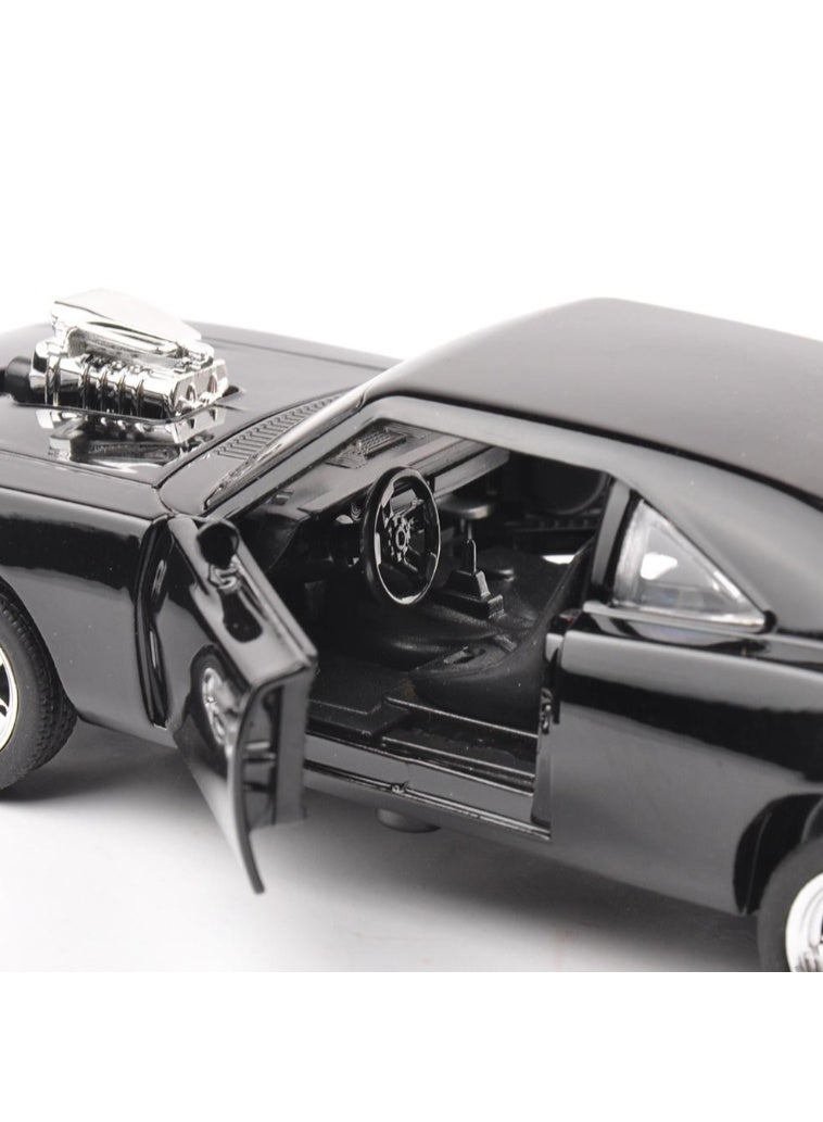 سيارة نموذجية تعمل بجهاز تحكم عن بعد بمقياس 1:12، لعبة سيارة تعمل بجهاز تحكم، مناسبة للأعمار من 3 سنوات فما فوق اسود - Image 2