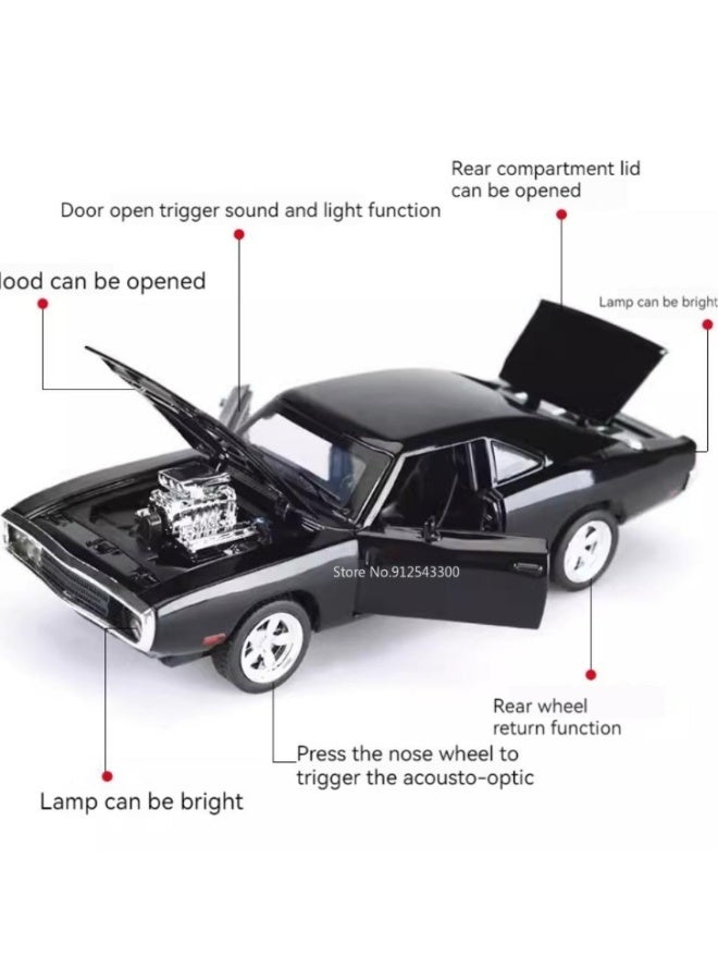 سيارة نموذجية تعمل بجهاز تحكم عن بعد بمقياس 1:12، لعبة سيارة تعمل بجهاز تحكم، مناسبة للأعمار من 3 سنوات فما فوق اسود - Image 3