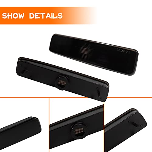 Tonsya Compatible With 2002 2003 2004 2005 2006 2007 2008 2009 2010 Mercury Mountaineer Fender Rear Bumper side Marker Lights housing Smoked Lens OEM 5L9Z-15A201-CA & 5L9Z-15A201-DA - Image 2