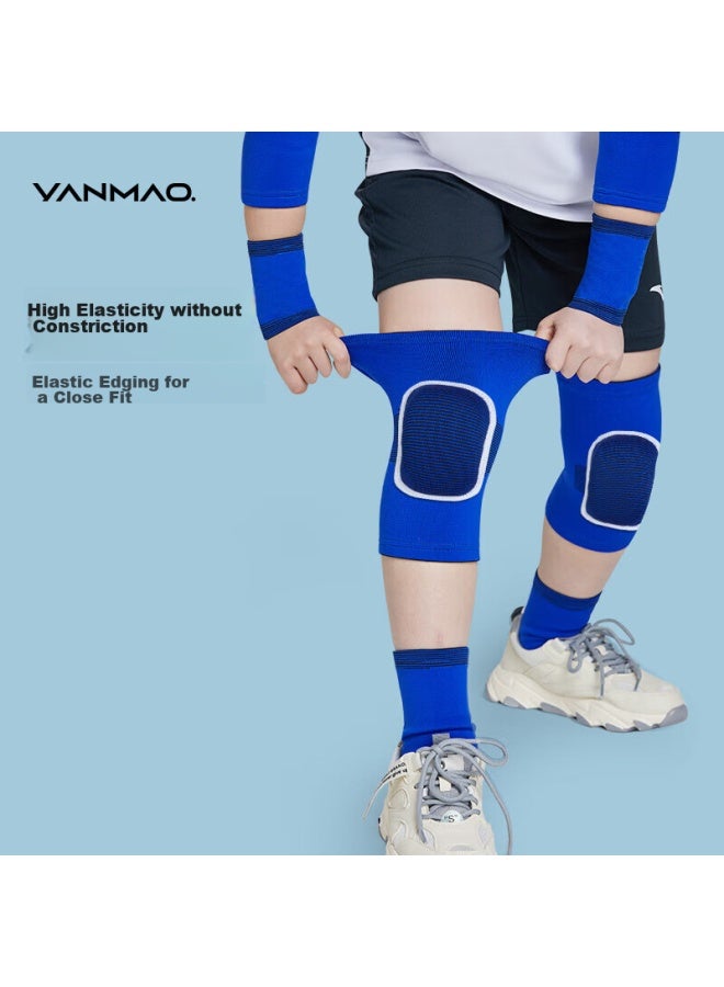 Yanmao Soccer Knee Pads, Children's Basketball And Football-specific Anti-fall Elbow Guards, Complete Set, Summer Thin Version, 4-piece Set - Image 4