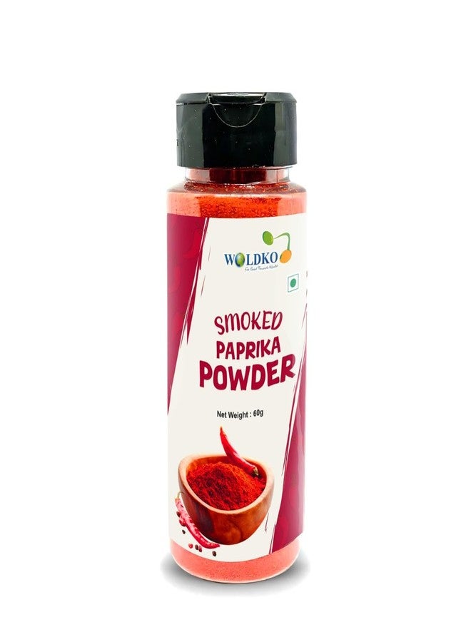 Woldko Smoked Peprika powder, Red Pepper Spice & Smoky Seasonings 60G - Image 1