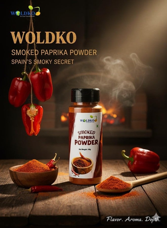 Woldko Smoked Peprika powder, Red Pepper Spice & Smoky Seasonings 60G - Image 3