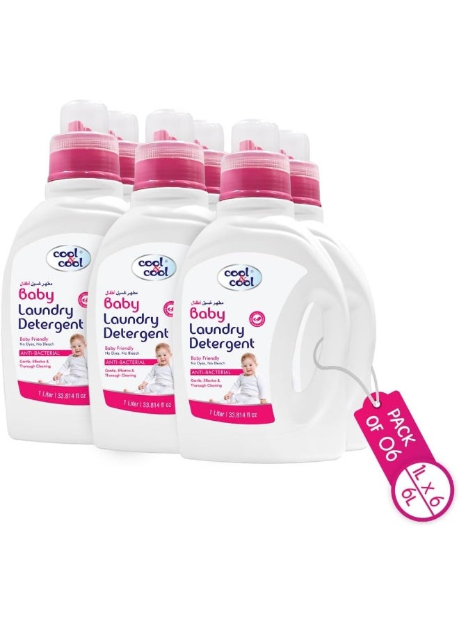 Cool & Cool Baby Laundry Detergent 1 Liter (Pack of 6) - Image 1
