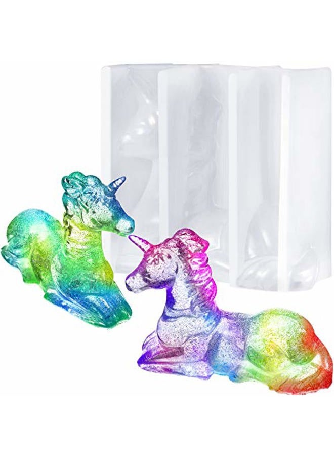 Patelai 3D Unicorn Silicone Mold Unicorn Shape Resin Mold Unicorn Epoxy Casting Mold for DIY Crafts Decoration Making Supplies - Image 1
