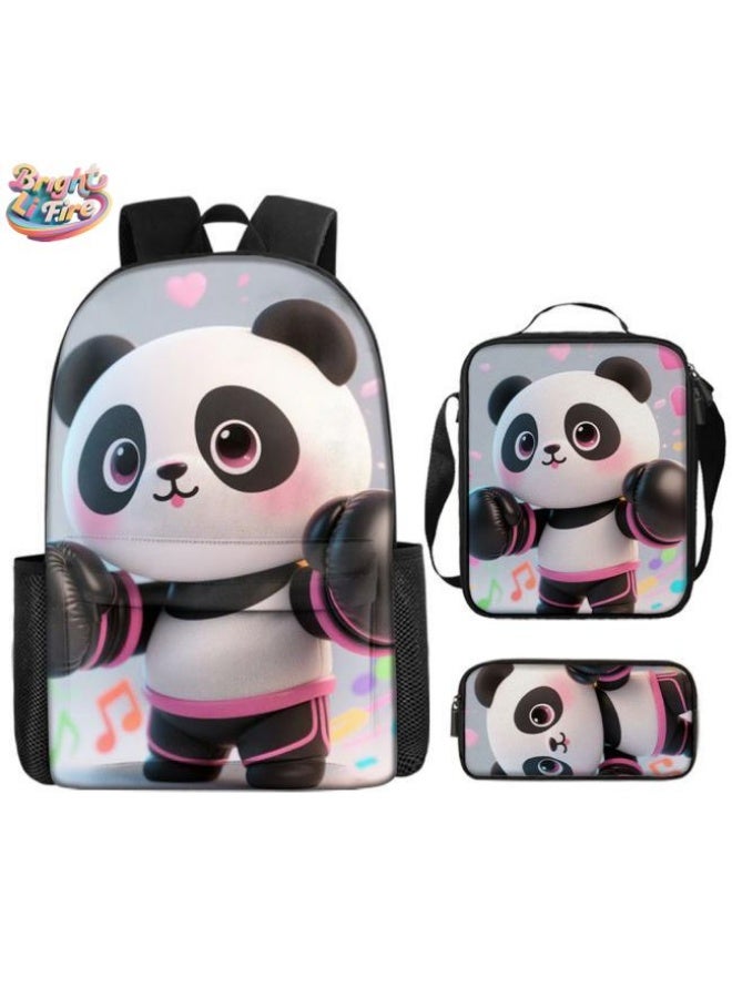 Bright Li Fire Unlock the new fashion of childish fun! Three-piece set of bags, cartoon elements for children and teenagers (students, children, friends' outings, mountain climbing, schooling, etc. can be used) - 117 - Image 1
