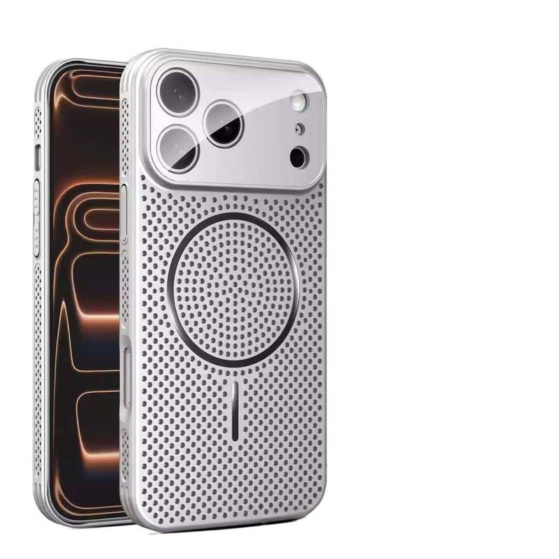 غطاء MagSafe بPC لـ iPhone 13 مع مغناطيس قوي وتبديد الحرارة مع تغطية كاملة مع ملمس غير لامع باللون Star Orange مغناطيسي - Veloris - Image 3