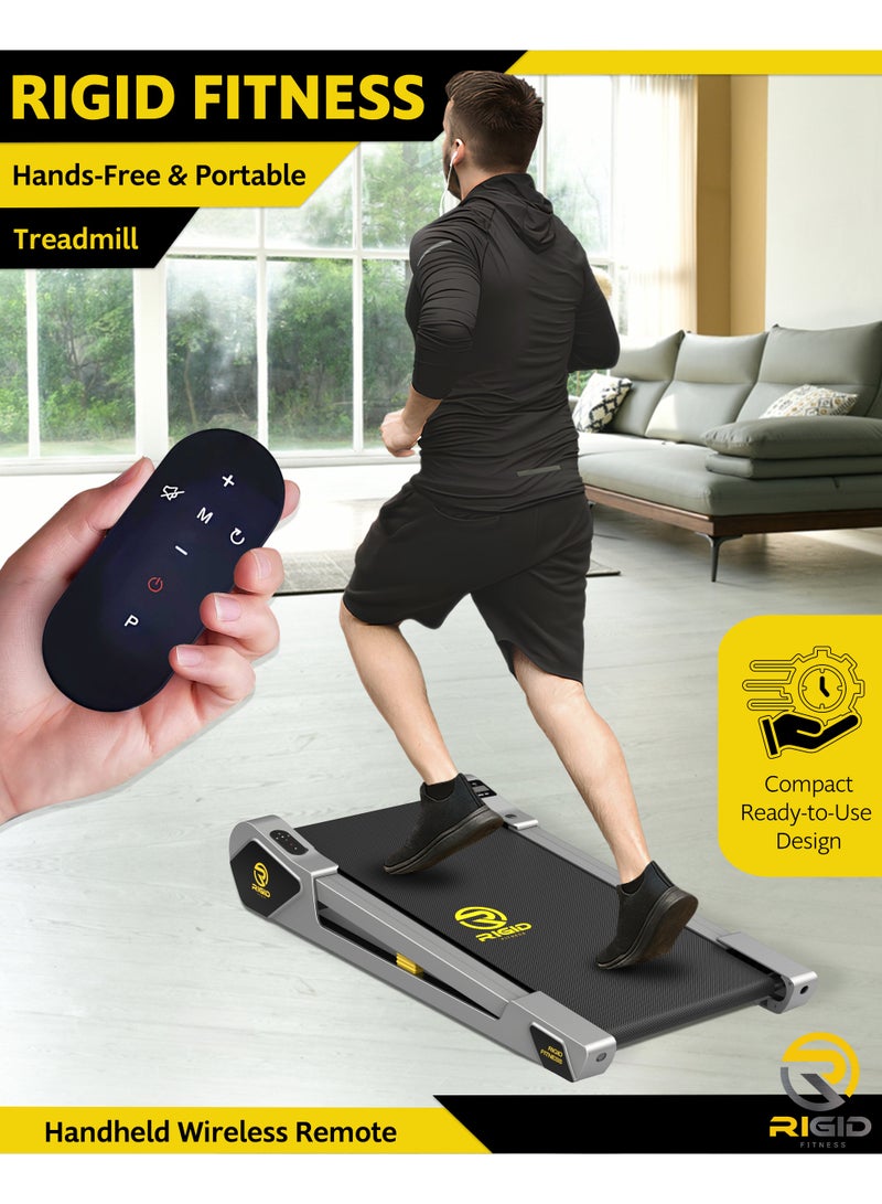 Under Desk Walking Pad Treadmill with Incline for Home & Office, Durable & Quiet Motor, Compact & Space-Saving, Ideal for Walking & Light Jog with Remote Control, 220lbs/100kg Max Load, 6Km/h Speed image 8