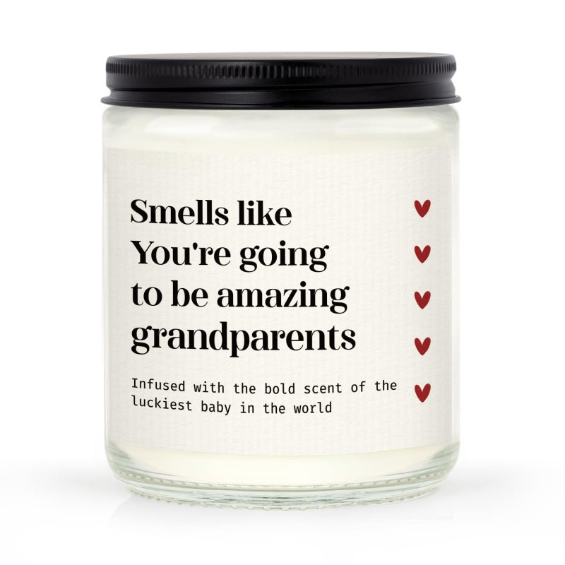 SteadStyle Pregnancy Announcement Gifts for Grandparents - Infused with Lucky Baby Scent, Gender Reveal, New Grandma Grandpa Gift, Home Decor Relaxation Lavender Scented Candles Emotional Keepsak 7oz - Image 1