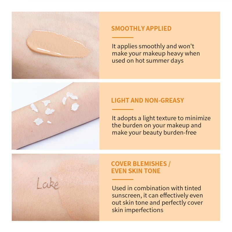 NICEFACE Tinted Sunscreen for Face with SPF 40 - UV Protection - Moisturizer & Lightweight Facial Sunscreen with Vitamin C and Vitamin E, for All Skin Type (40ml), Bronze - Image 5