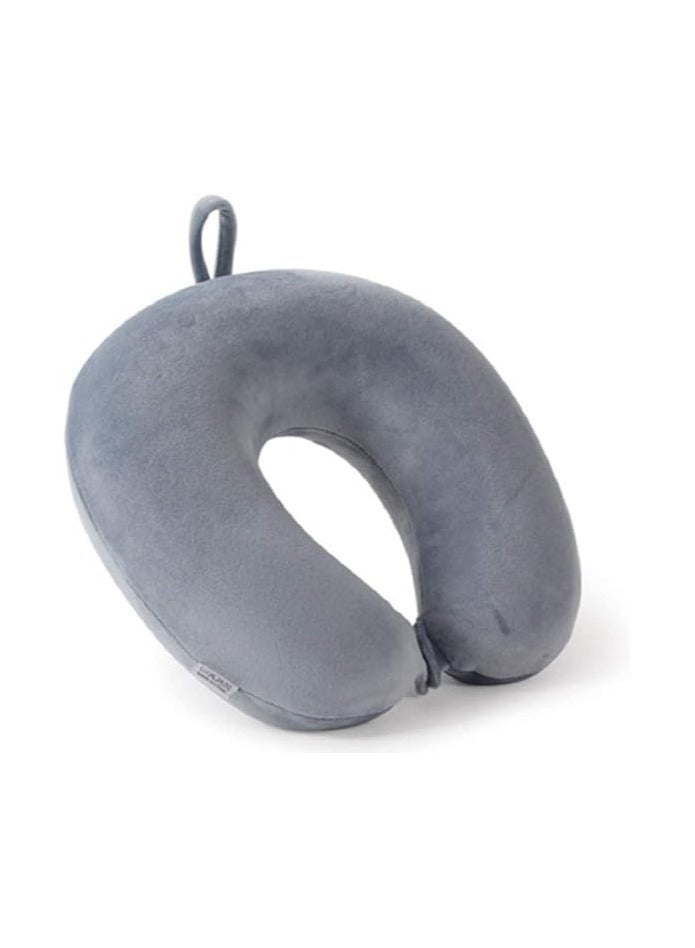 Holmes U-Shaped Travel Neck Pillow for Men & Women – Soft Microfiber – Grey – Multipurpose for Car, Plane, Train, and Bus – Model P0TQ  - Image 1