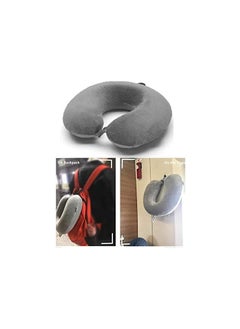 Generic Holmes U-Shaped Travel Neck Pillow for Men & Women – Soft Microfiber – Grey – Multipurpose for Car, Plane, Train, and Bus – Model P0TQ  - Image 3