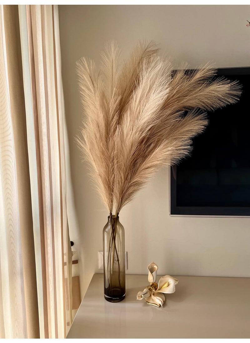 chousse chousse 43  36 ft Pampas Grass Tall 4 Pcs  Artificial Large Pampas Grass Decor for Floor Vase Room Decor Home Decor Boho Decor Coffee  Cream 