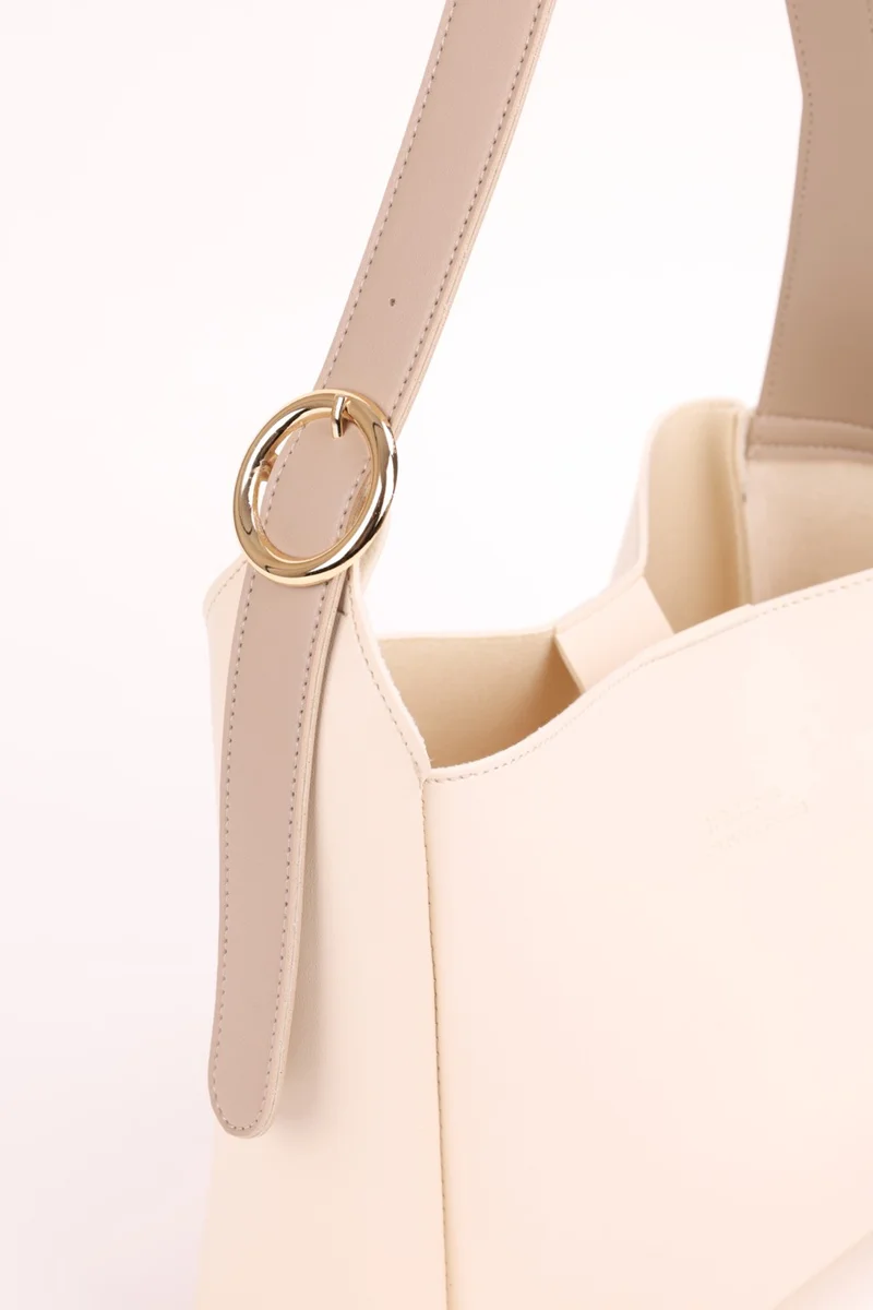 Nothing Women's Gold Buckle Crossbody Adjustable Belt Strap Handbag and Shoulder Bag