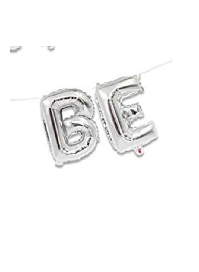 NIBEMINENT 16inchBridal Wedding Party Shower Silver Bride To Be Letter Foil Balloons Diamond Rings  - Image 2