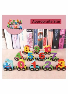 Y&D Wooden Number Train Toys for Toddlers and Kids Educational Building Blocks Montessori 3 Years For Boys Girls  - Image 3