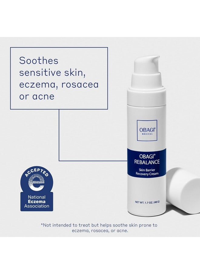 Obagi Medical Obagi Rebalance Skin Barrier Recovery Cream - Soothing Postbiotic Moisturizer Reduces Redness with Ceramides and Niacinamide - Suitable for Sensitive Skin with Eczema, Rosacea or Acne - 1.7 oz  - Image 2