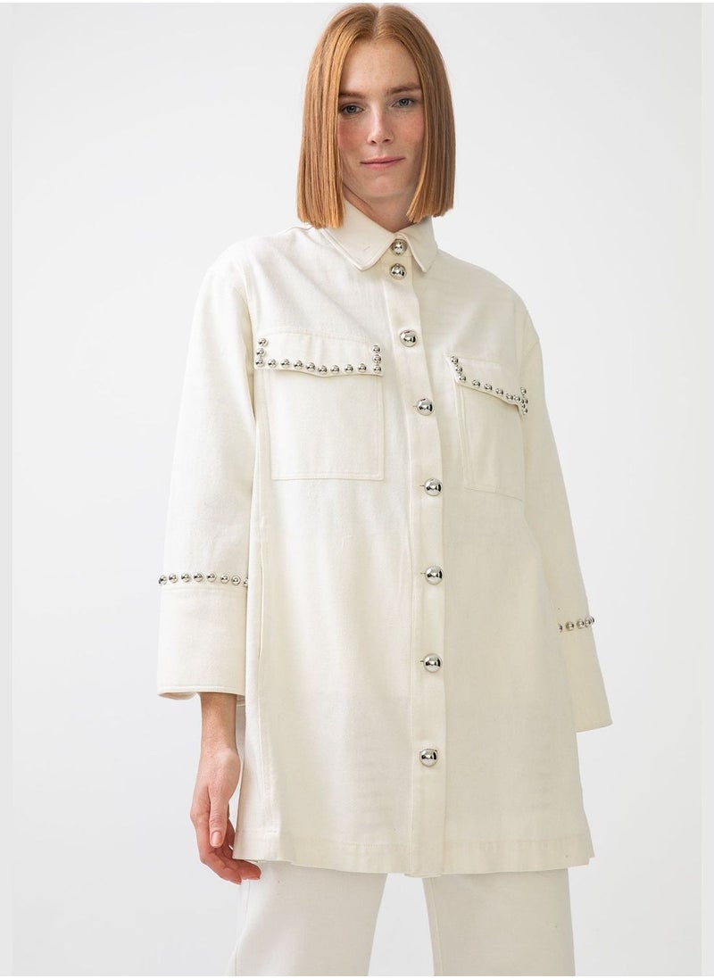 Touche DENIM JACKET WITH STUDS  - Image 4