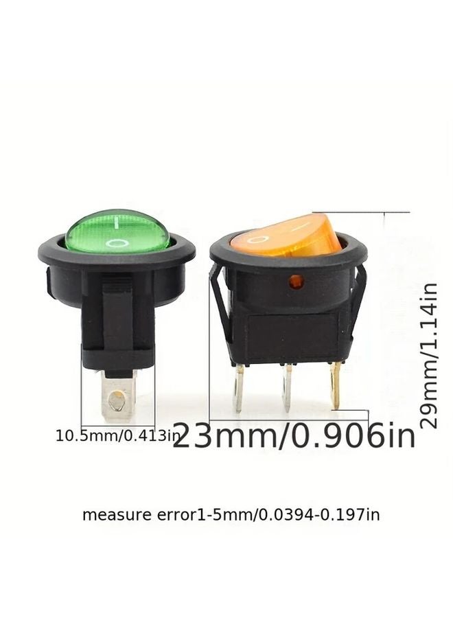 12 قطعة من مفتاح التأرجح لتغيير لون LED 12 فولت 20 أمبير 3 دبابيس تشغيل/إيقاف للقوارب والسيارات والدراجات النارية - Image 3