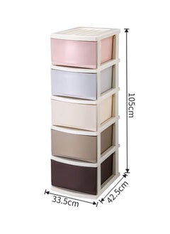Extra 5-Layer Square Plastic Storage Drawers for Storing Children's Toys and Clothes  - Image 4