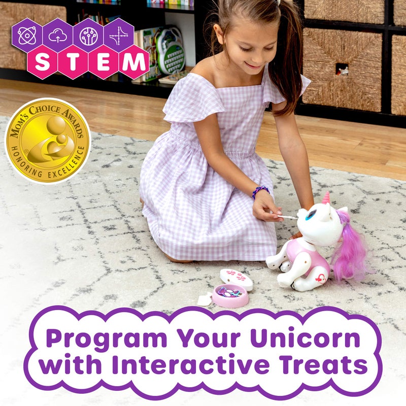 Power Your Fun Robo Pets Unicorn Toy for Girls and Boys - Remote Control Robot Toys with Interactive Hand Motion Gestures, STEM Programmable Treats, Walking, Dancing Robot Unicorn Kids Toy (Pink) - Image 4