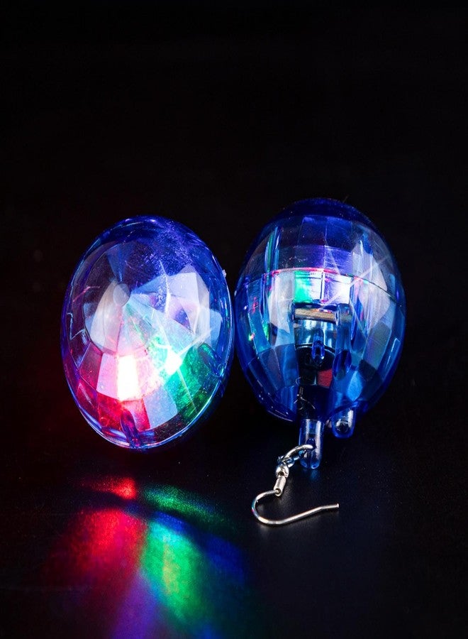 Aksod Disco Ball Earrings Light Up Earrings Dangle Glow Ball Earring Party Dance Jewelry for Women (Blue Disco Ball) - Image 5