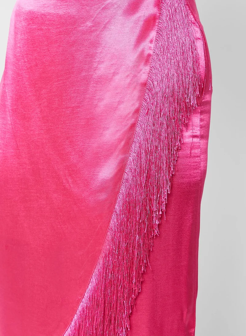 RIVER ISLAND Fringe Detail Midi Skirt