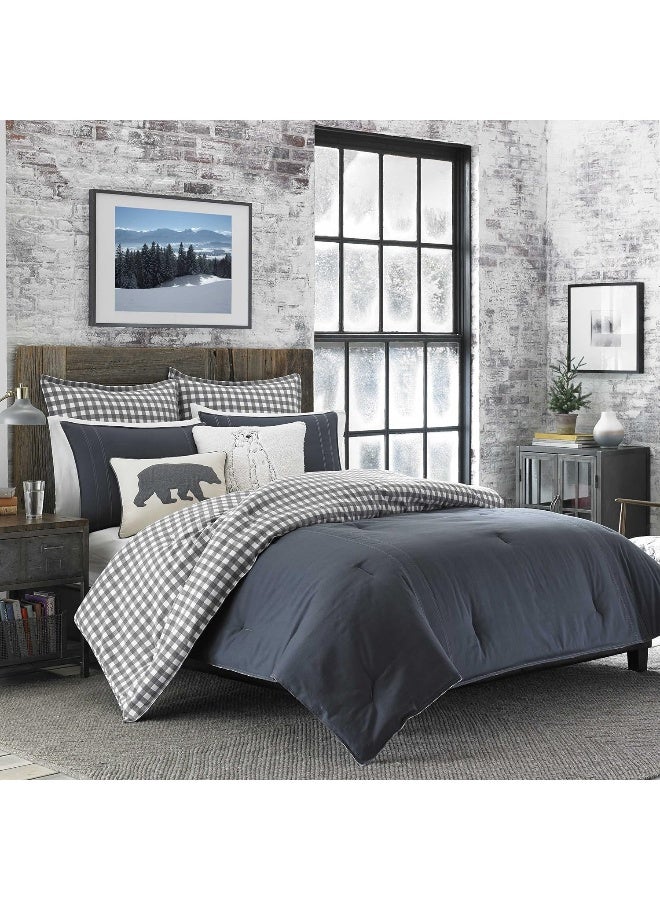 Eddie Bauer Eddie Bauer - Queen Duvet Cover Set, Cotton Reversible Bedding with Matching Shams, Stylish Home Decor  - Image 1