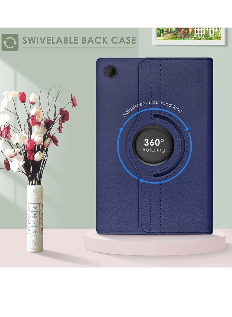 راكسوم جراب متوافق مع جراب Galaxy Tab A8 مقاس 10.5 بوصة (SM-X200/X205/X207)، جراب Galaxy Tab A8 مقاس 10.5 بوصة، جراب جلدي دوار بزاوية 360 درجة مع خاصية السكون/التنشيط التلقائي لجهاز Tab A8 - Image 5