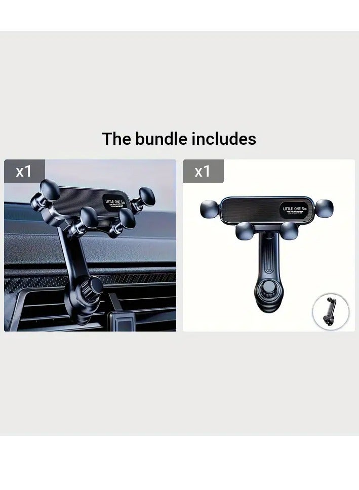 PAMEER New Gravity Car Phone Holder Air Vent Clip Mount Mobile Cell Stand Car Navigation Phone Stand, Plastic - Image 4