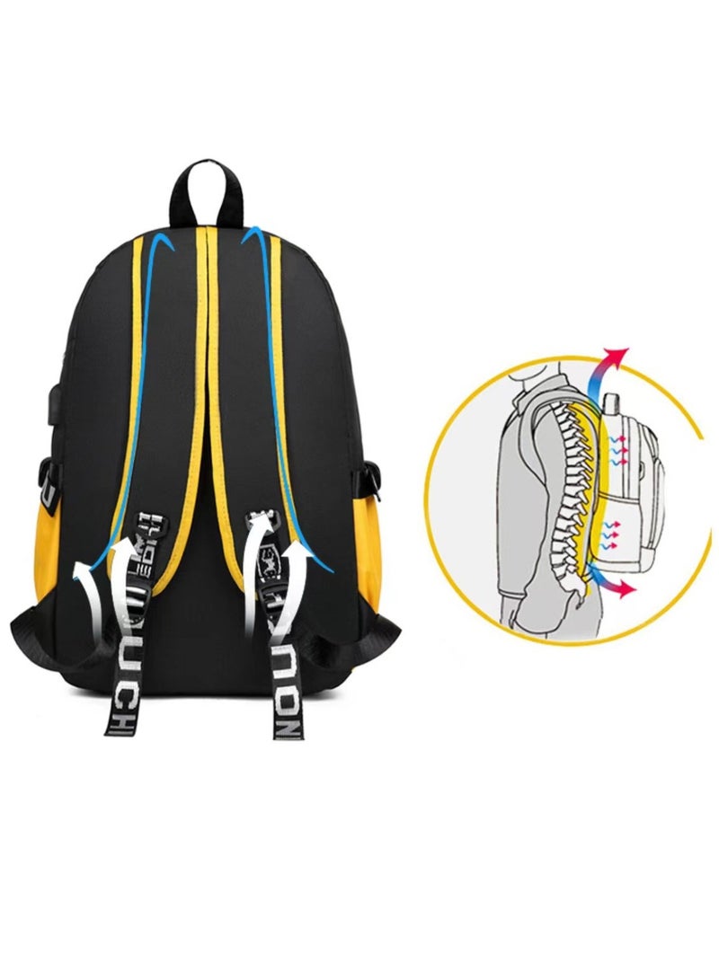 Pokemon Pikachu Backpack Set School Backpacks Large Capacity Bookbag Casual Daypack Schoolbag - Image 4
