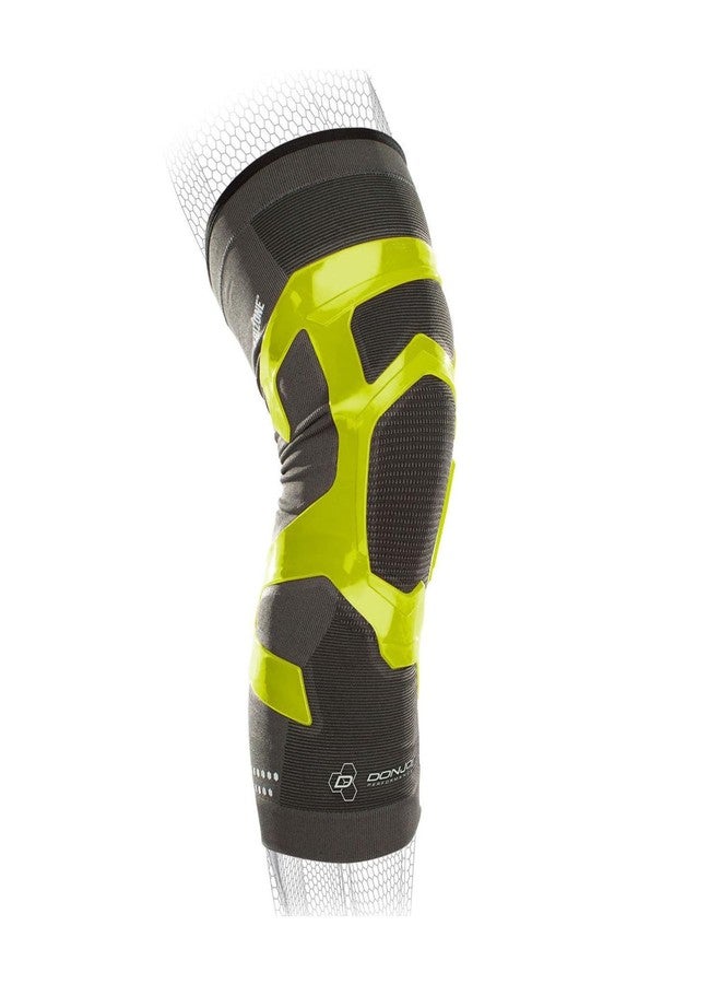 DonJoy Performance TRIZONE Compression: Knee Support Sleeve, Left Leg, Slime Green, X-Large - Image 1