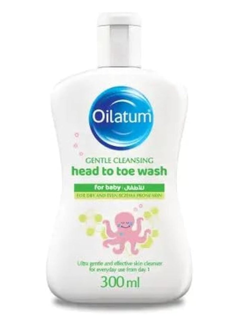 Oilatum Baby Head to Toe Wash 300ml – Gentle Cleanser for Dry & Eczema-Prone Skin - Image 1