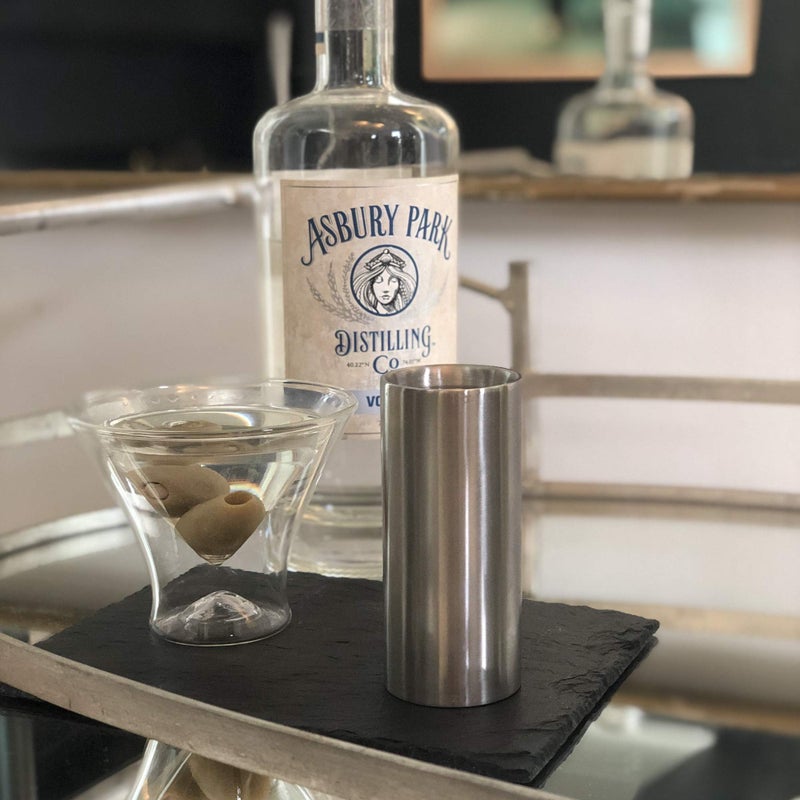 Outset Bartending Tool, Double Wall Cocktail Measuring Jigger, 2 in 1, 1oz and 2 oz, Stainless Steel - Image 2