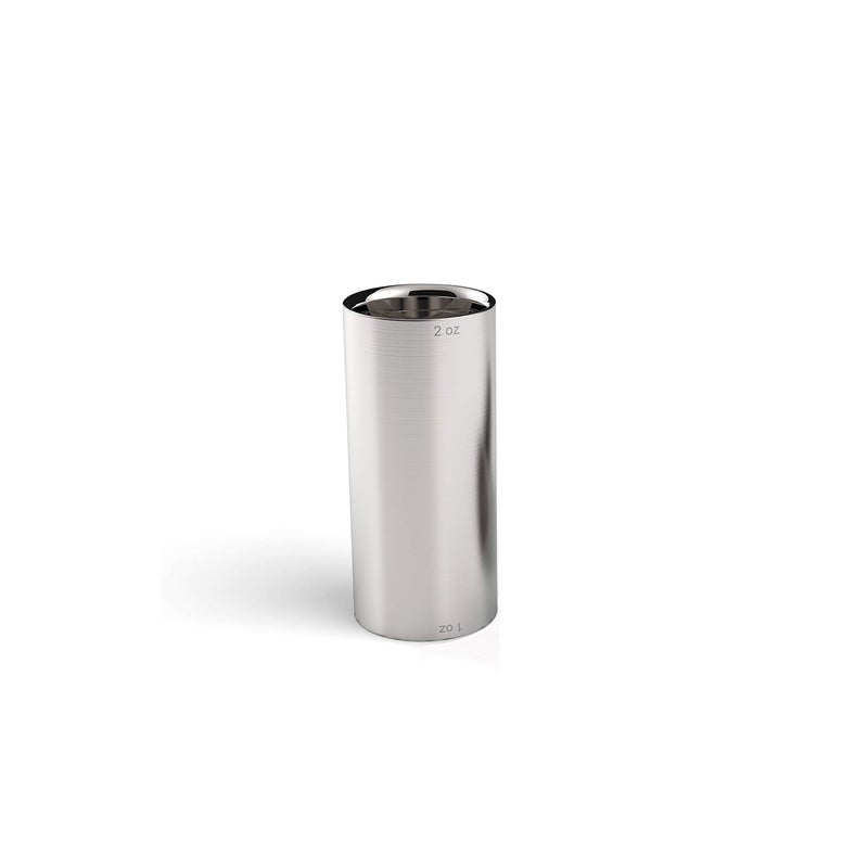 Outset Bartending Tool, Double Wall Cocktail Measuring Jigger, 2 in 1, 1oz and 2 oz, Stainless Steel - Image 1