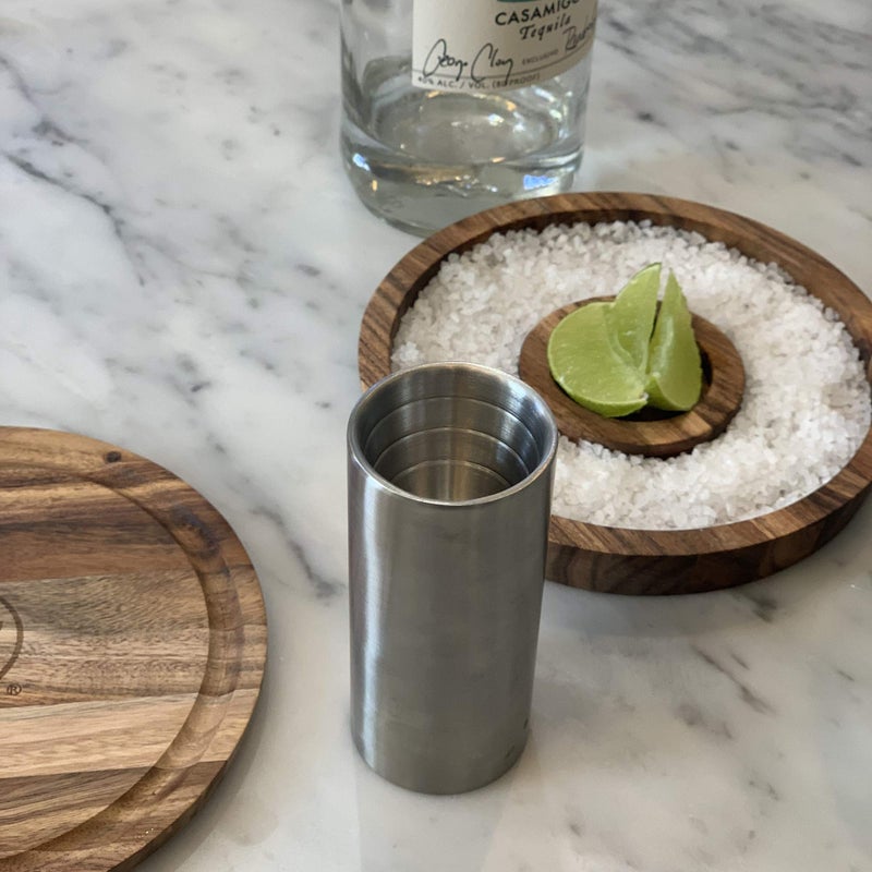Outset Bartending Tool, Double Wall Cocktail Measuring Jigger, 2 in 1, 1oz and 2 oz, Stainless Steel - Image 4