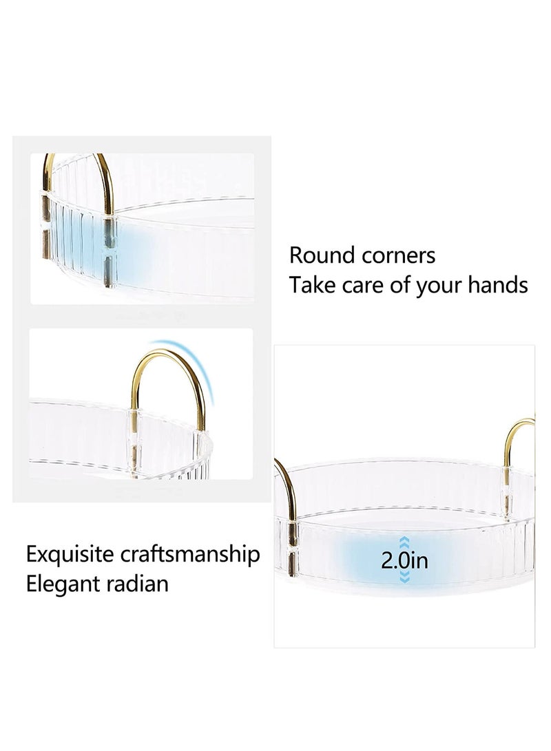 Sharpdo منظم مكياج دوار من أجل الغرور بطبقتين، عالي السعة للعناية بالبشرة، تخزين المكياج الشفاف، منظم العطور، منظم مستحضرات التجميل على سطح الطاولة 360 درجة - Image 3