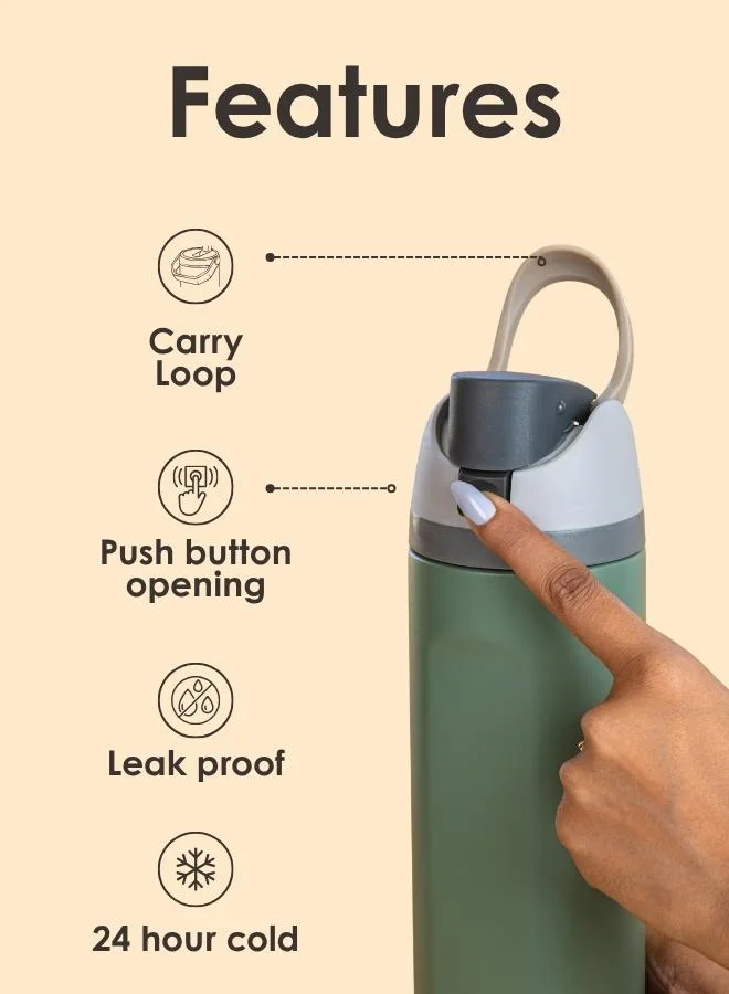 Casa Quesera  SNAPTRON® Flip & Sip Insulated Stainless Steel Bottle  | Best Price UAE